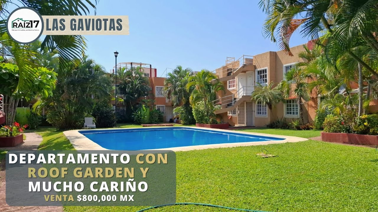 DEPARTAMENTO en VENTA con ROOF GARDEN $800,000 MX | en LAS GAVIOTAS
