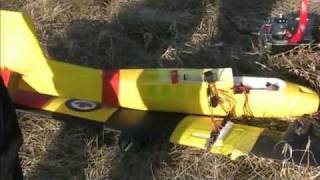 RC plane MPX Multiplex TwinStar2 beginner flight and crash / maiden flight