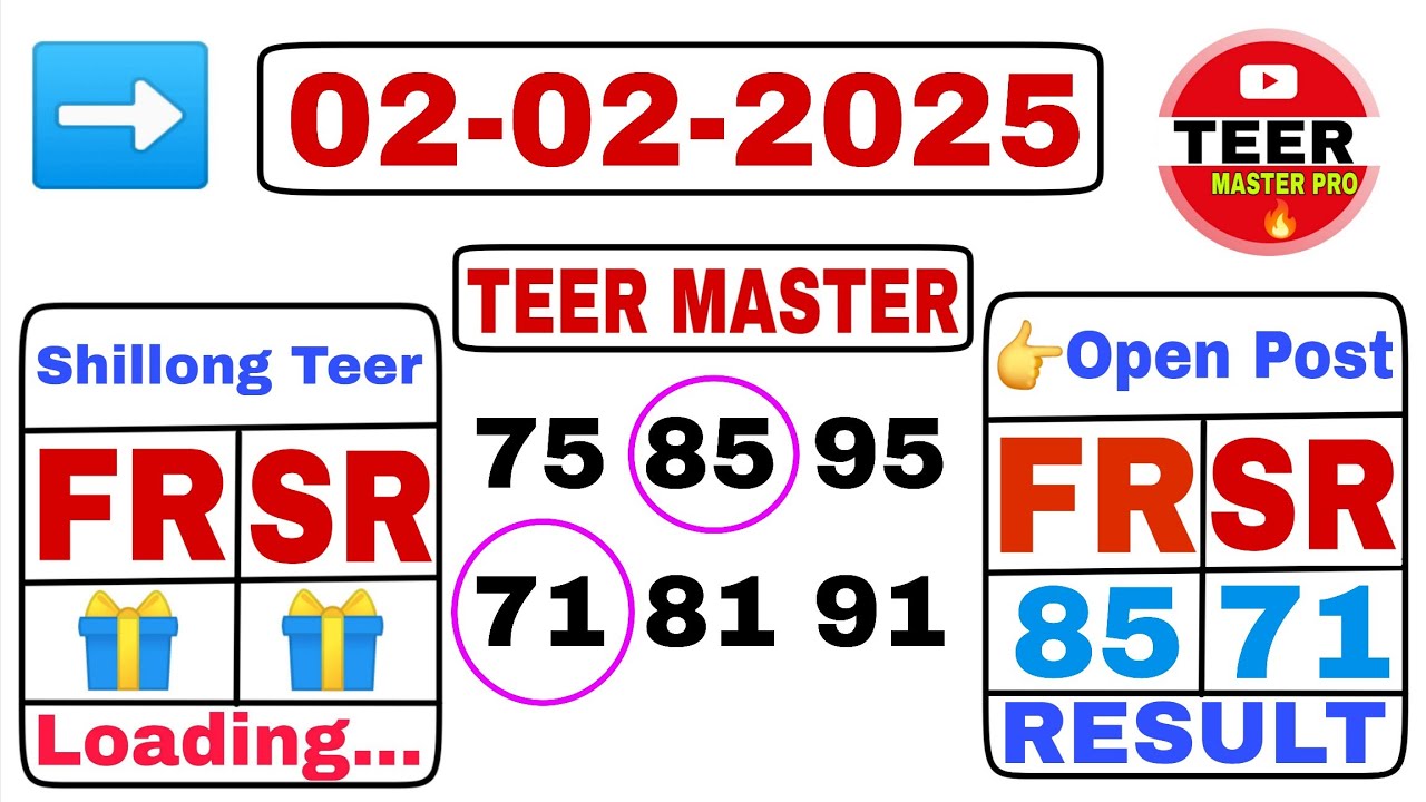 02/02/2026 Shillong Teer Common Number today | Shillong Teer Target Best Ending FR/SR@teermasterpro