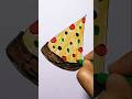 How to Draw a Cute Pizza 🍕 | Easy Drawing for Kids #shorts