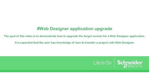 Web Designer application upgrade