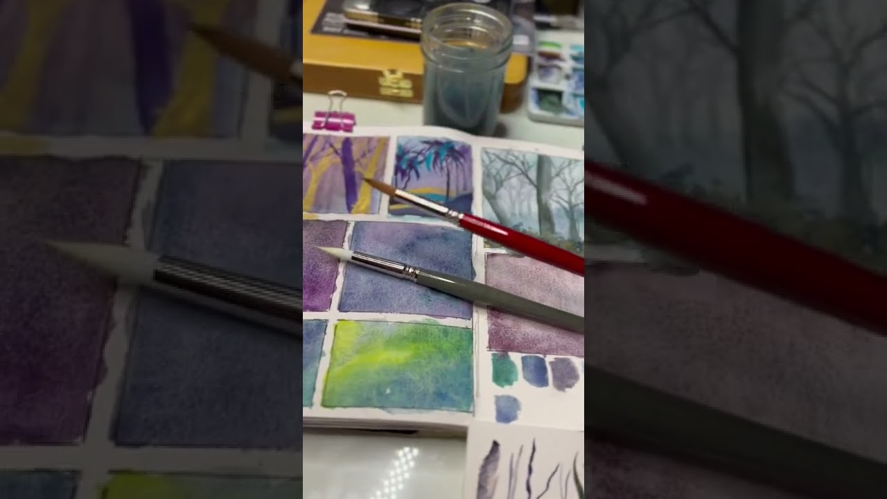 Watercolor Sketchbook Painting with my new Escoda Brushes YouTube