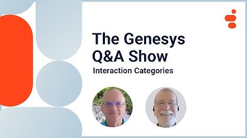 Interaction Categories | Genesys Cloud Q&A Show