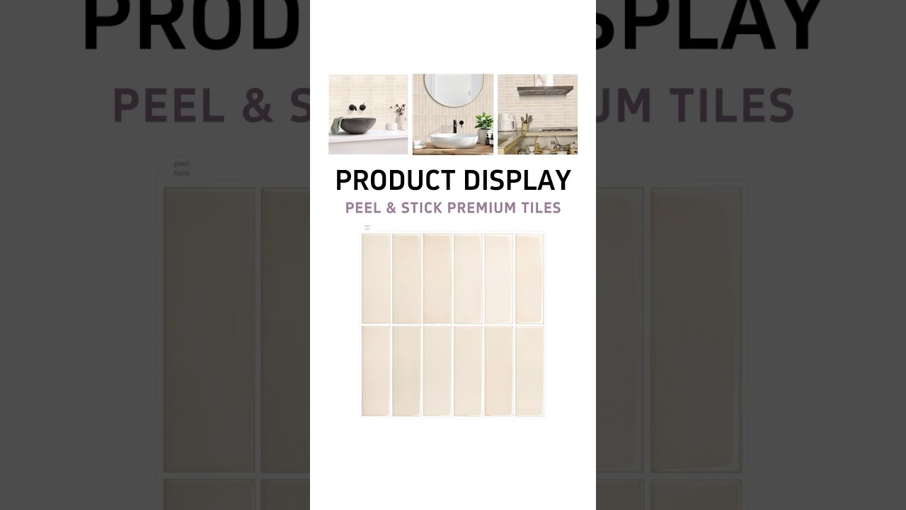 Peel and stick premium beige tiles