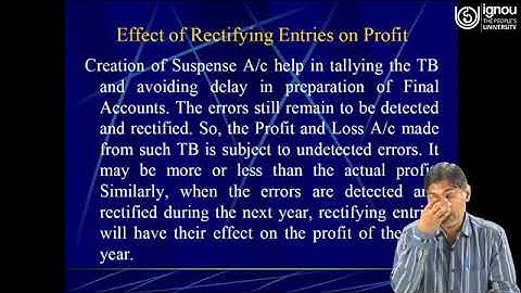 IGNOU Live Session on Rectification of Errors Part-3 for B.Com Students (BCOC-131)