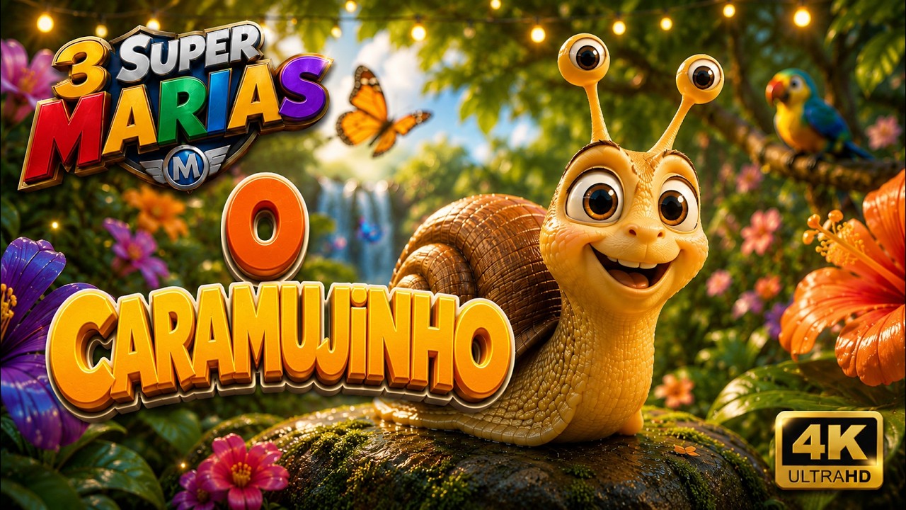 3 Super Marias 🐌 O Caramujinho | Música Infantil Divertida - 4K