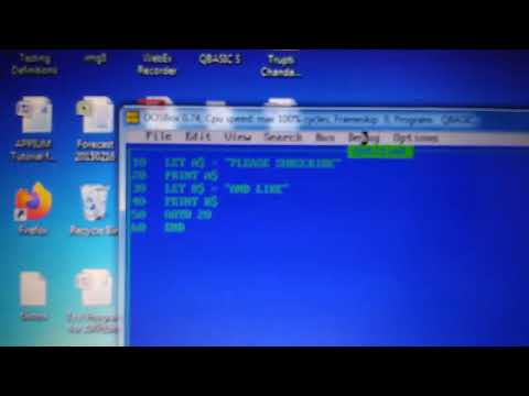 Qbasic infinite loop