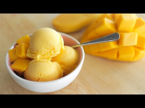 Mango Ice Cream in a Blender Recipe ไอศรีมมะม่วงง่ายสุดๆ Hot Thai Kitchen