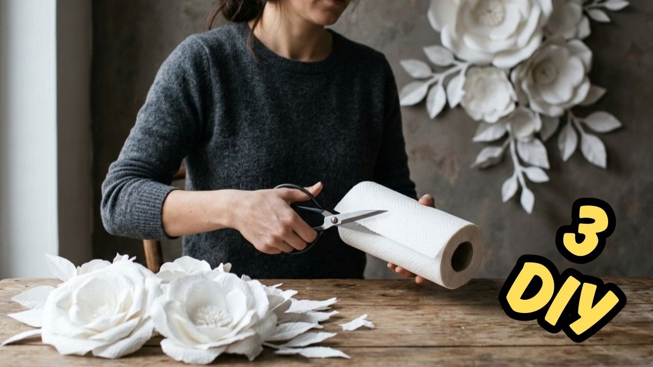 From Paper Towels to Stunning Wall Decor - This Is Crazy! 3 Easy Handmade Craft Tutorials