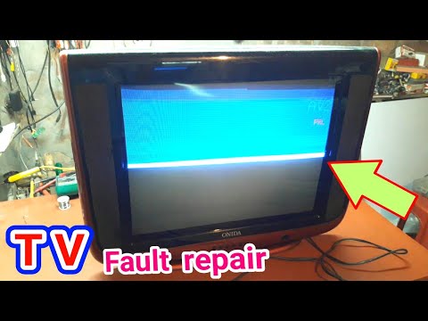 Half Screen Problem Ultra slim OnidaTV Fault Repair   CRT tv fault Repair   tv problem solve