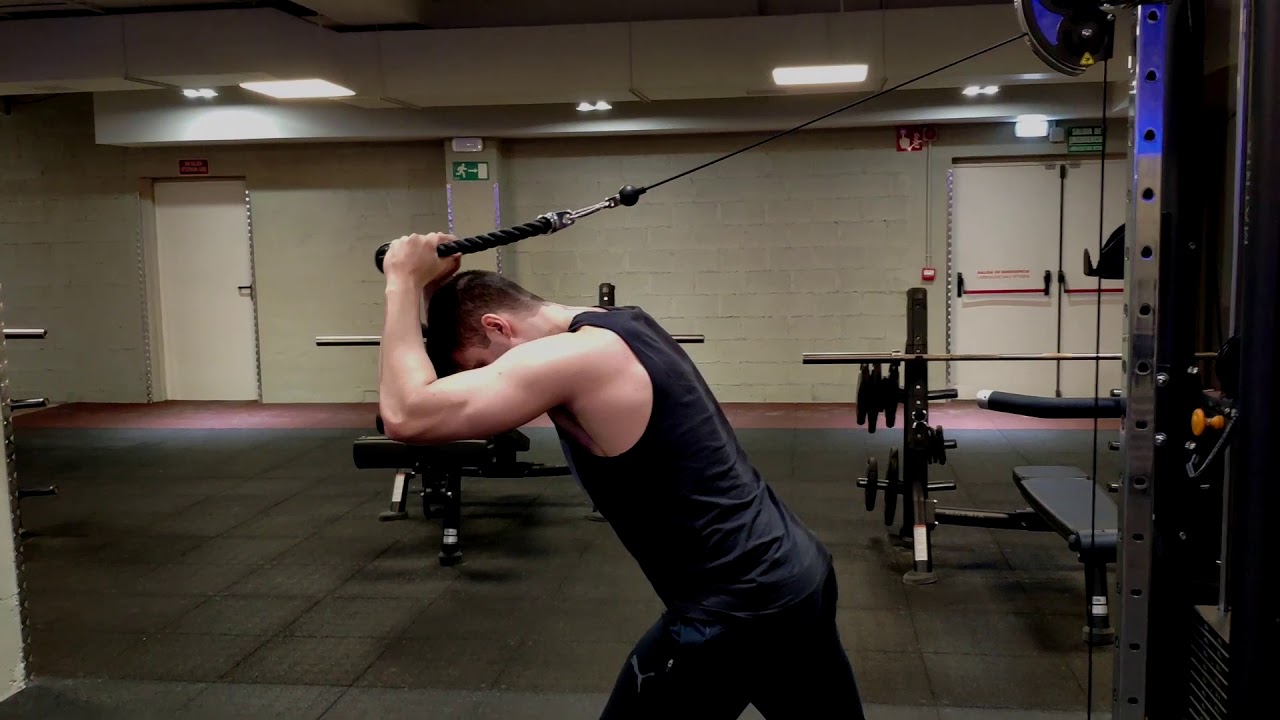 Tríeps cuerda por encima de cabeza YouTube