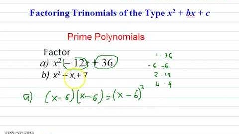 Factoring Prime Polynomials