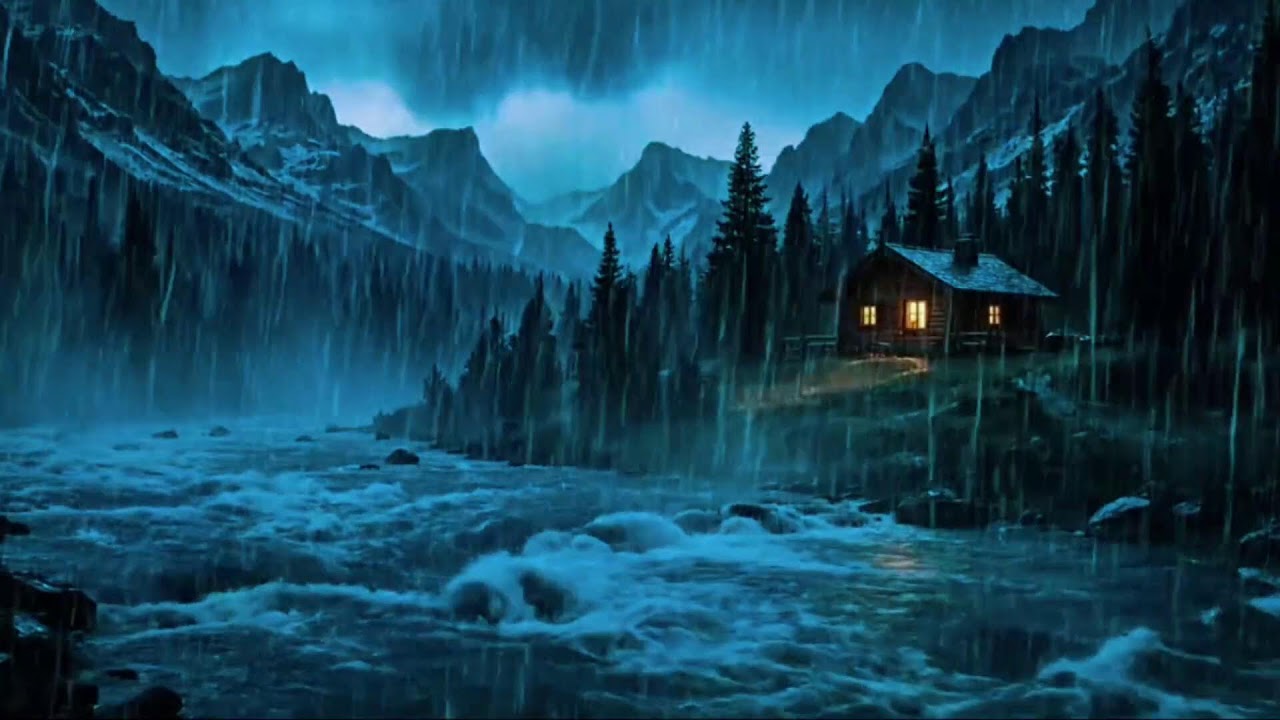 Realistic Rain and Thunder Sounds | Peaceful Night Storm Ambience 4K "(10 HOURS)"