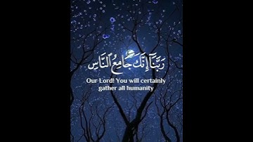 ربنا لا تزغ قلوبنا بعد إذ هديتنا وهب لنا من لدنك رحمة | الآية 8 من سورة آل عمران 😴🎧