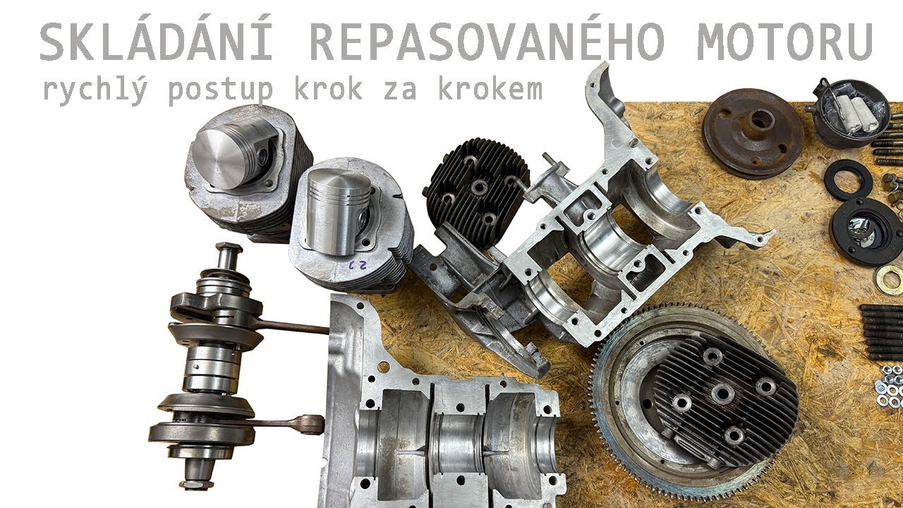 GO motoru trabant pt.2 - Skládání nového motoru krok za krokem