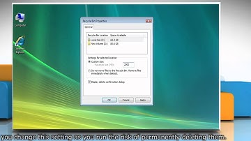 Windows Vista: Reduce Recycle Bin maximum size for storage space efficiency