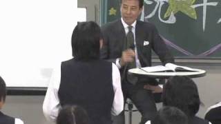 舘ひろしさんが女子校で禁煙を講義