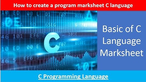 #sssci2022 #clanguage How to create a program marksheet  C language