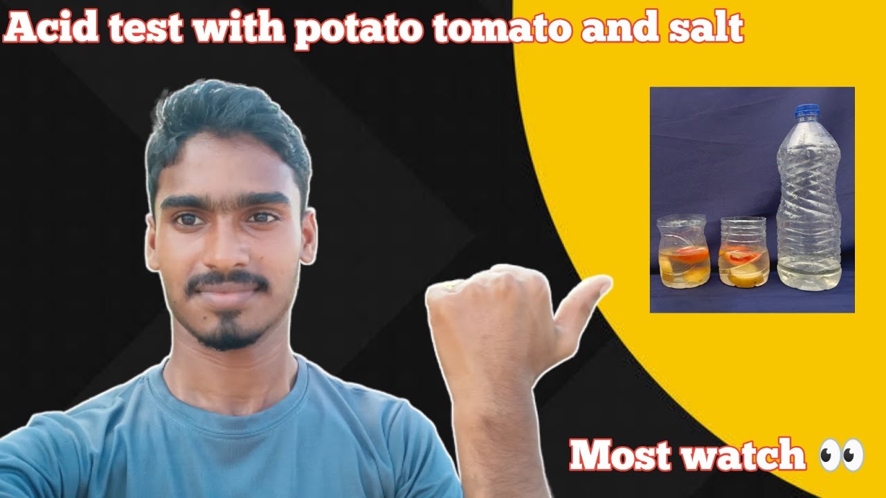 ACID TEST WITH POTATO, TOMATO AND SALT(Iodine) mutalibvlogs5408