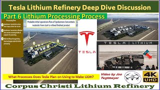 Part 6 Tesla Corpus Christi Lithium Plant Deep Dive Video (3 production strategies Tesla will use)