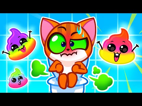 Poo Poo Story💩🧻Potty Training & Healthy Habits with Super Kitties😻Kids Cartoons by Purr-Purr Stories