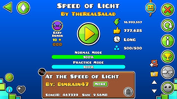 Geometry Dash 2.2 - Easy Demon 100% - Speed of Light by TheRealSalad