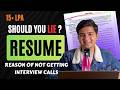 Resume Format That Got Me Interviews for 15-20 LPA | For Fresher and Experienced 🔥#resume #interview