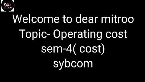 @dearmitroo ,operating costing,sybcom sem-4 MCQ solution, vnsgu