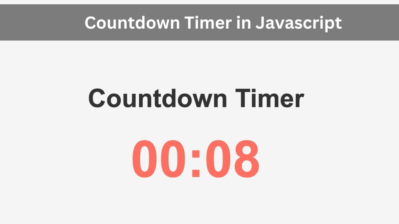 Create a Countdown Timer in JavaScript in 4 minutes! | Javascript ...