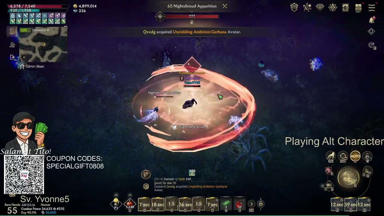 Lord Nine : Infinite Class - Bare Hands vs Darkwood 4F Making Everything Look Easy 