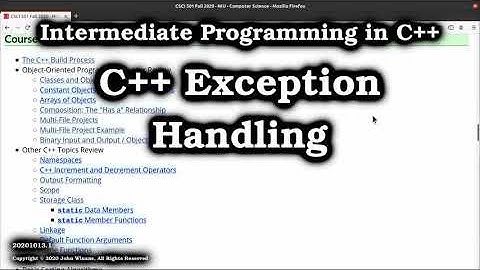 C++ Exceptions