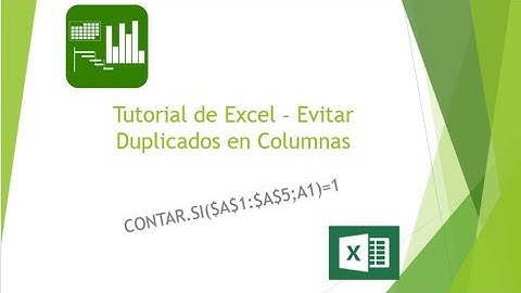Evitar datos duplicados en columnas - Validación de datos |  Avoid duplicate data in columns