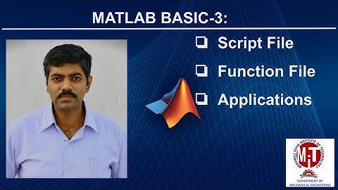 Matlab Basic-3: Script File||Function File