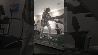 High Heel Shoes Dancing On Treadmill
