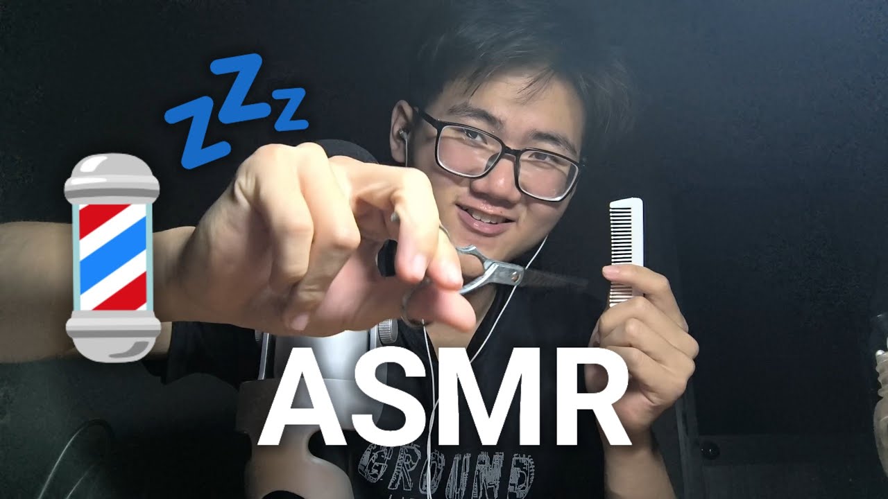 ASMR haircut and shaving