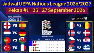 Jadwal UEFA Nations League Live RCTI - Inggris vs Spanyol - UNL 2026/2027 Pekan 1
