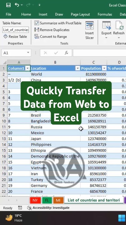 Quickly Transfer Data from Web to Excel l Get Data from Web to Excel l ...