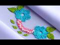 Exclusive handmade embroidery sleeve or baby frock front part border design #shortsvideo #sewing