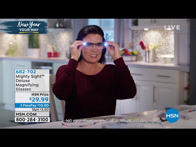 MIGHTY SIGHT Deluxe Lighted Magnifying Eyewear Glasses As Seen On TV