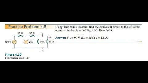 Practice Problem 4.8 | Thevenin  equivalent circuit |fundamental of electric circuit by Alexander