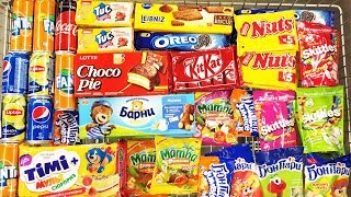 A Lot Of Candy 2018 NEW #86 ASMR / АСМР ПОКУПКА Фанта Кола Пепси КитКат Барни Натс Орео Skittles