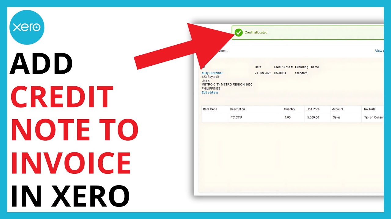 How to Add Credit Note to an Invoice in Xero [SIMPLE GUIDE] - YouTube