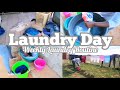 New Weekly Laundry Routine// Laundry Motivation// Laundry day//Do Laundry with Me//Village Laundry