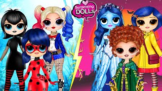 Hocus Pocus 2, Corpse Bride, Harley Quinn & Ladybug Clothes Switch up - DIY Paper Dolls & Crafts