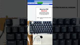 Export Word to PDF Instantly with ONE Keyboard Shortcut#msword #mswordtips #pc #windows #officehacks