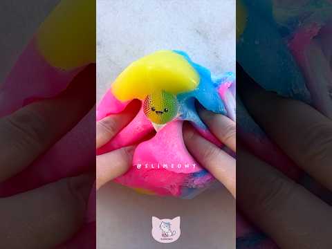 rainbow icee 🌈🍧 sizzly snow cone slime satisfying asmr