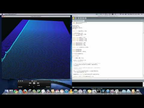 3D Surface Spectogram Audio Visualizer in Processing