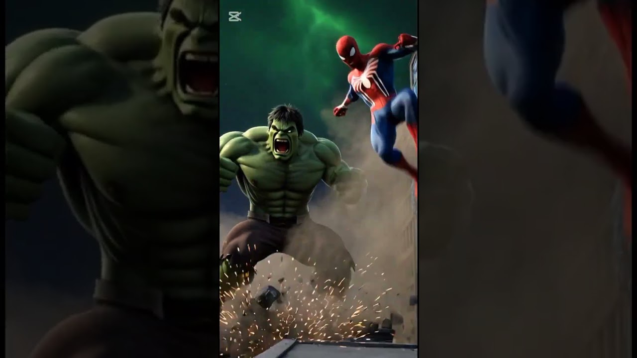 Spider-Man vs Hulk: Epic AI Battle – Who Wins? 🔥🕷️💚
