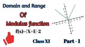 Class 11th Maths Chapter 2 | Part -1| How to find Domain and Range of Modulus function?