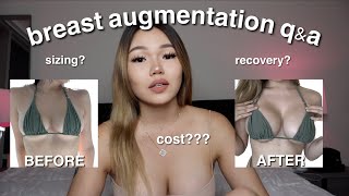BOOB JOB Q&A (how much it cost, sizing, recovery process)